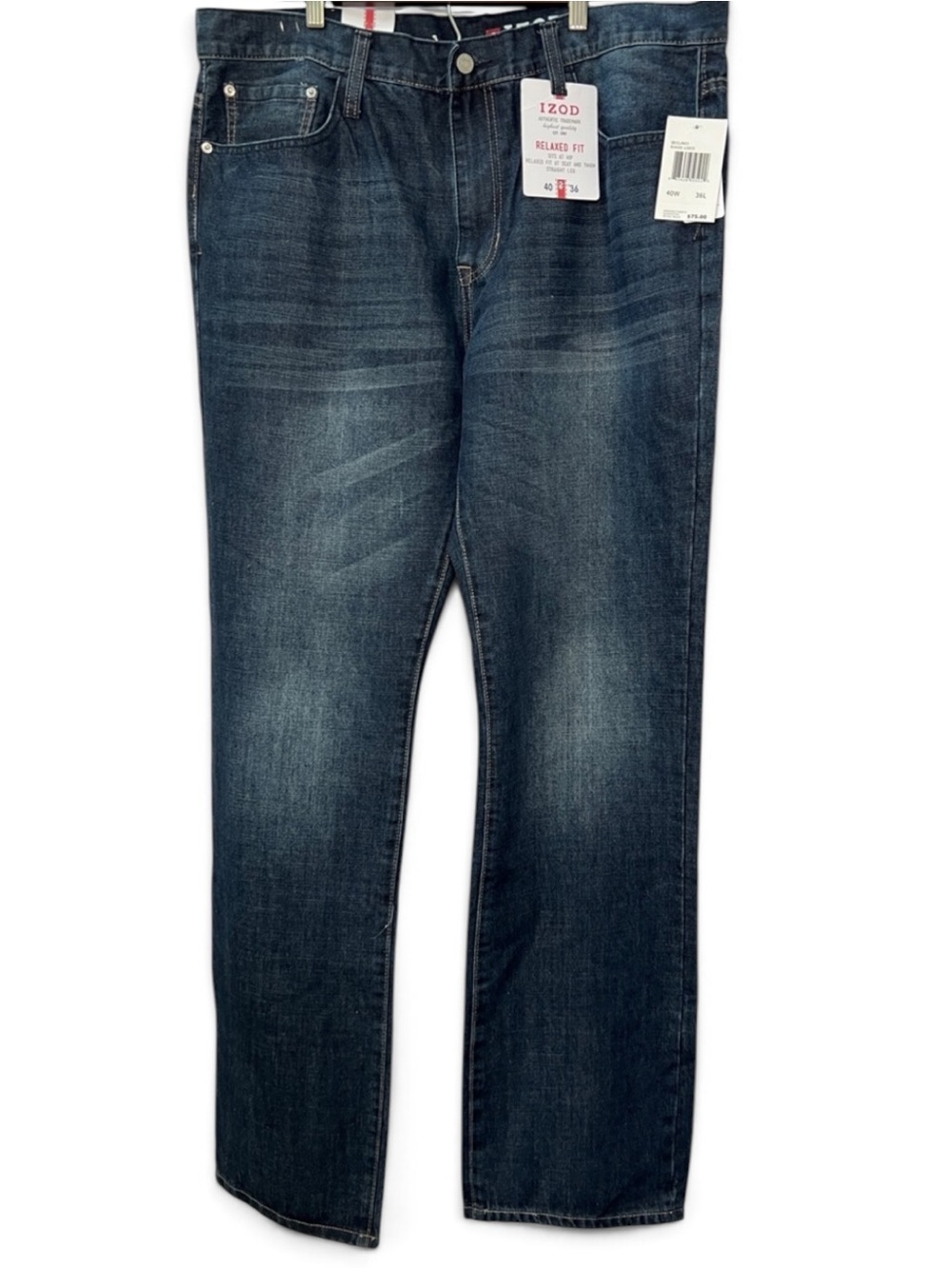 IZOD Men’s Relaxed Fit Dark Blue Jeans 40x36